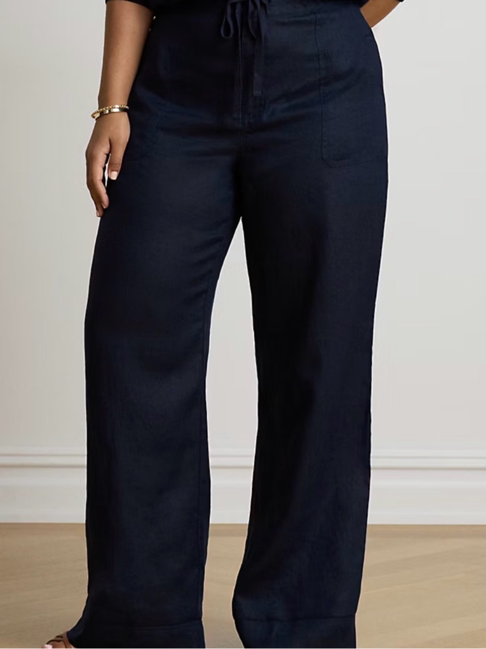 Lauren Ralph Lauren Women’s Relaxed Wide Leg Linen Pants